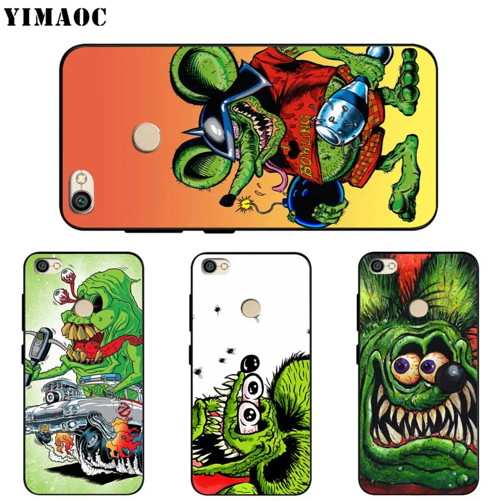 Силиконовый чехол YIMAOC Tales of the Rat Fink для Xiaomi Redmi Note 4 4x 4a 5 5a 6 8 Pro Prime Plus|Бамперы| |