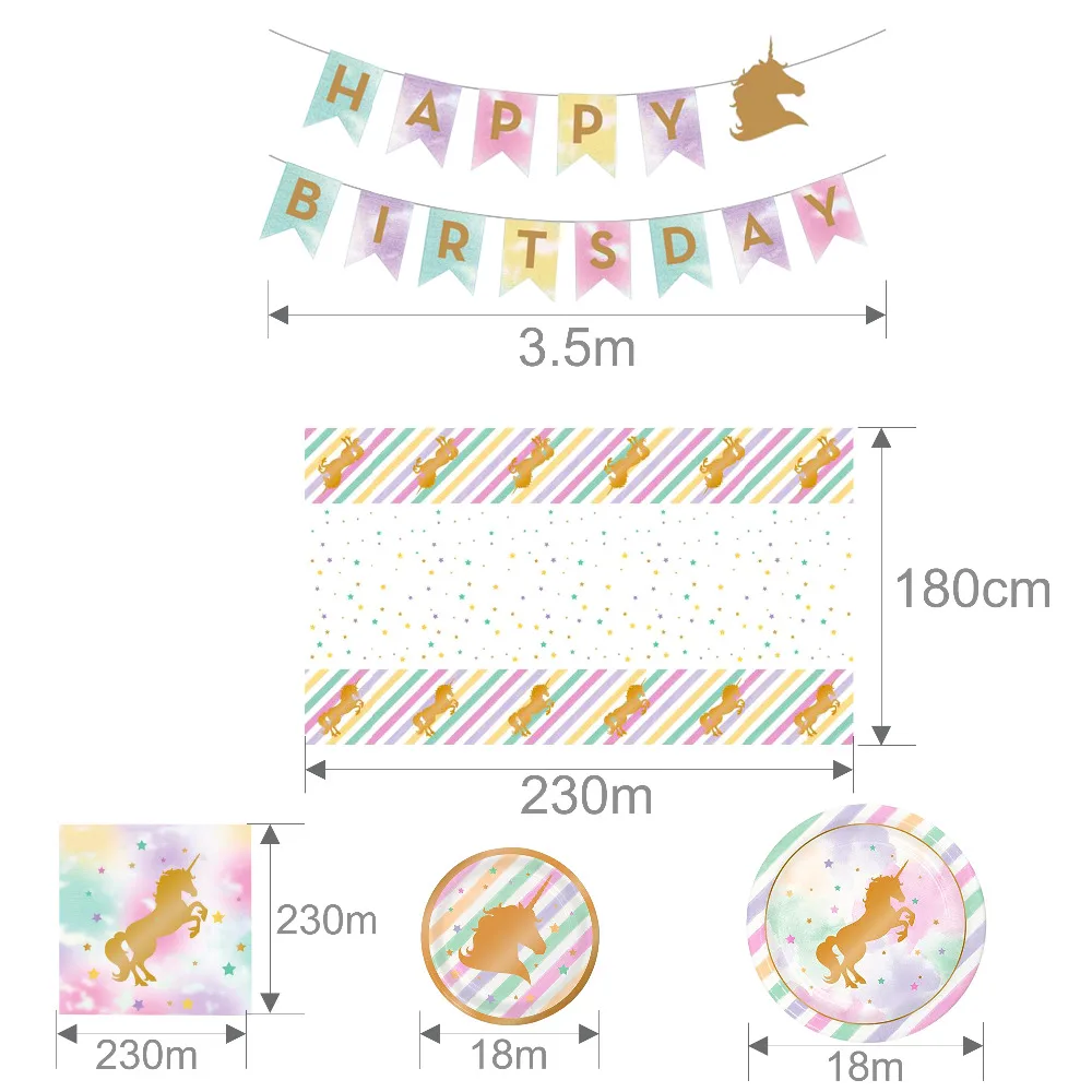 QIFU Unicorn Party Decor Unicorn Theme Disposable Plates/Cups/Table Cover/Banner Baby Shower Birthday Decors Kids Party Supplies QIFU Unicorn Party Decor Unicorn Theme Disposable Plates/Cups/Table Cover/Banner Baby Shower Birthday Decors Kids Party Supplies