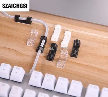 

SZAICHGSI 3 Color Cable winder Clip Desk Tidy Organizer Wire Cord Lead USB Charger Cord Holder Organizer Holder wholesale 300set