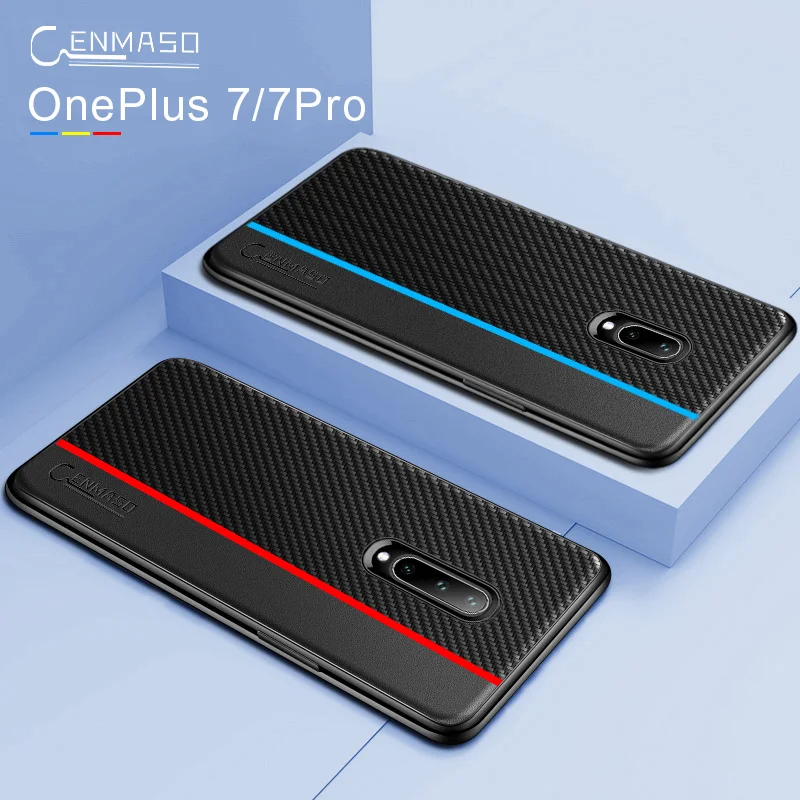

Oneplus 7 Pro Case Carbon Fiber Texture Leather Cover Oneplus 7 Full Protective Phone Case Oneplus 6 6T 5T Shockproof Cover Case