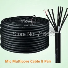 Микрофонный многожильный кабель 8 пар AES-EBU черный для DMX& аналоговый на 30 футов 9 метров кабель хорошее качество для горячей продажи