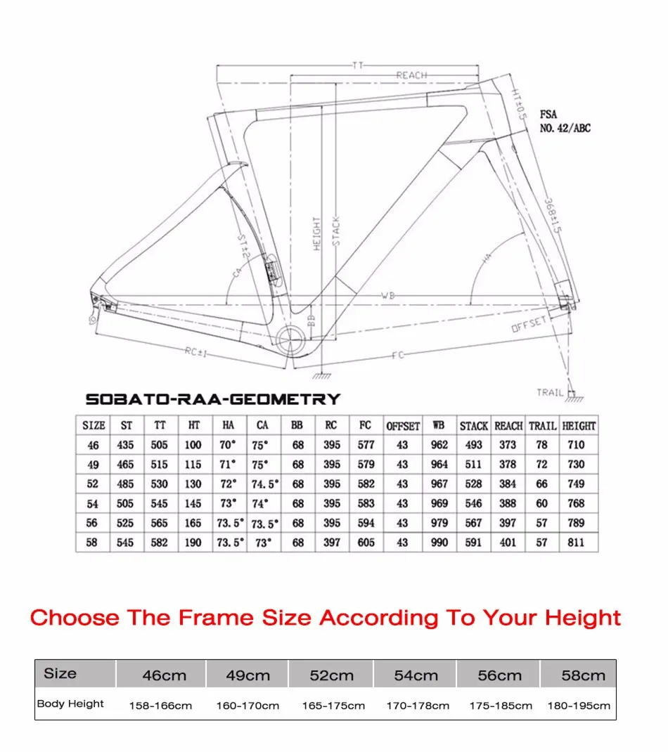 Clearance 2018 new! Direct mount C-brake Toray Carbon AERO Road Frame/Frameset with 46/49/52/54/56/58cm 0