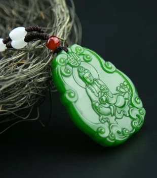 

Xinjiang Hetian Jasper lotus Guanyin brand Necklace Pendant