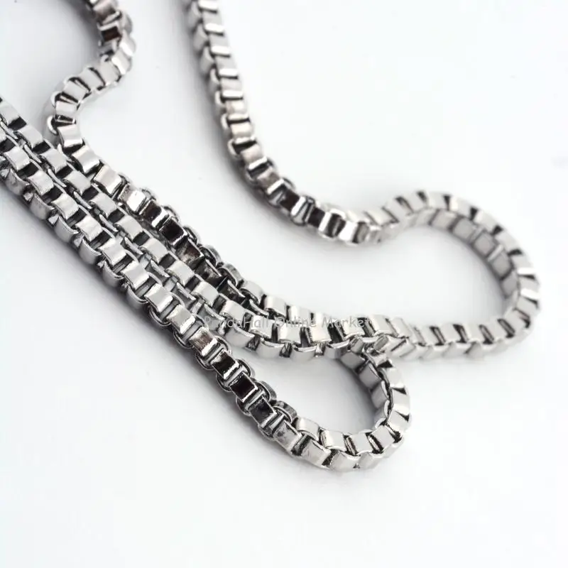 316 Stainless Steel Box Chains Necklaces, with Lobster Claw Clasps