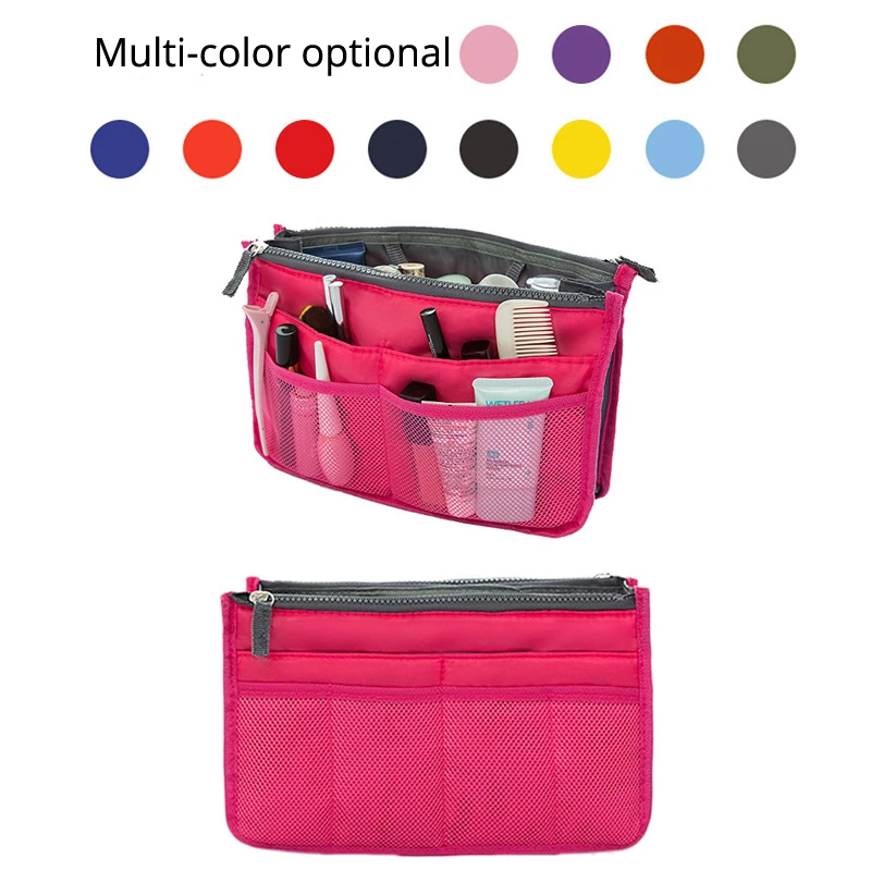 النساء منظم حقيبة مستحضرات التجميل حقيبة في حقيبة مزدوجة سستة حقيبة مستحضرات تجميل المحمولة سفر متعددة الوظائف جيوب حقيبة النساء منظم حقيبة مستحضرات التجميل حقيبة في حقيبة مزدوجة سستة حقيبة مستحضرات تجميل المحمولة سفر متعددة الوظائف جيوب حقيبة