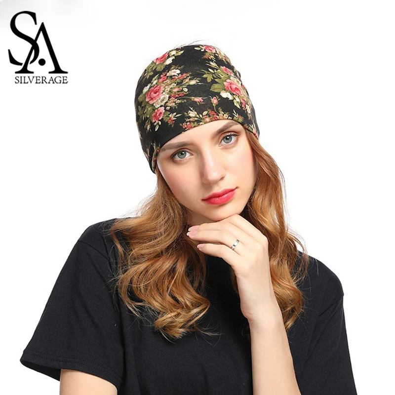 

SA SILVERAGE Ethnic Flower Woman Hairbands Girls Floral Accessories Wedding Hair Accessory 1 Piece Headwear Winter Ear Warmer