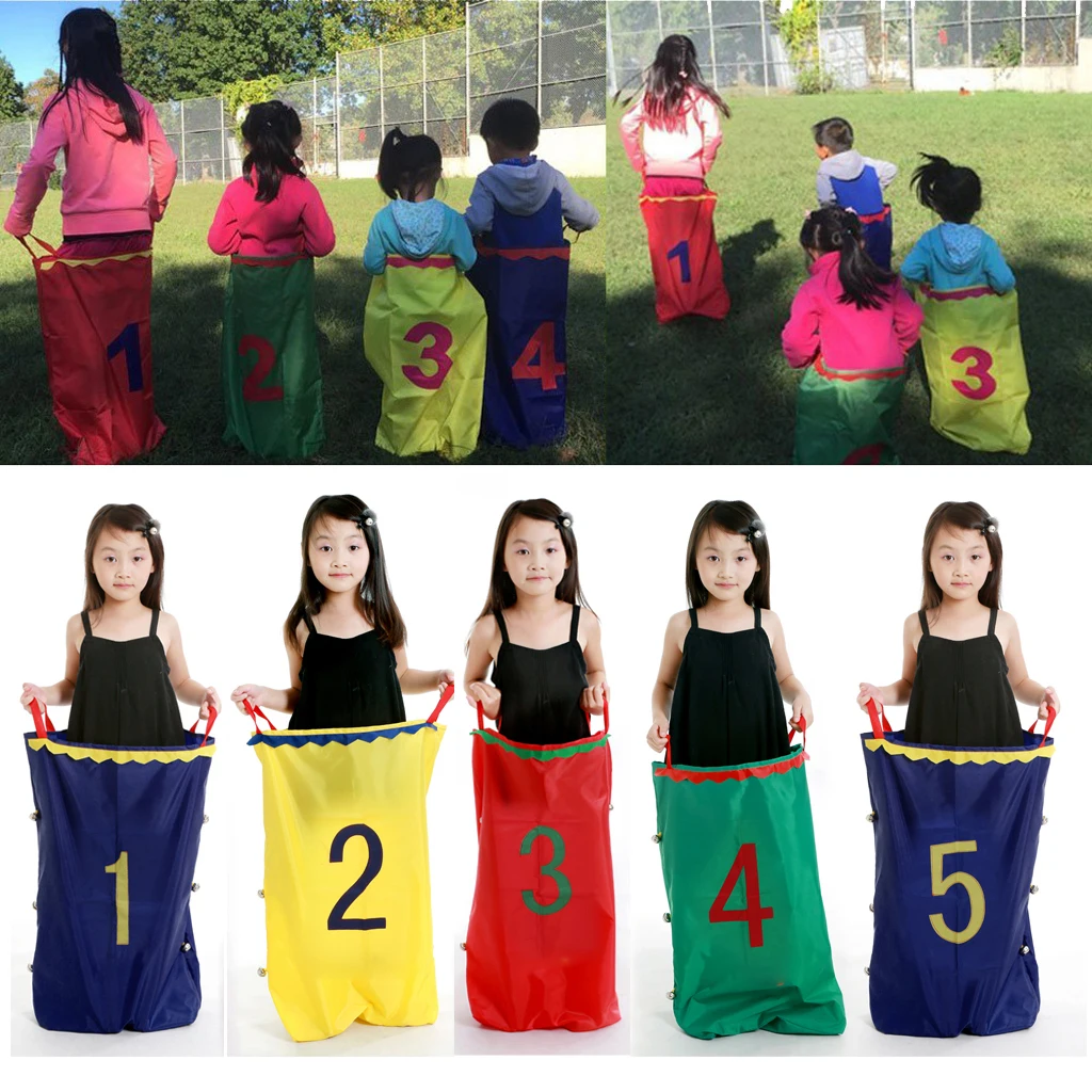 5PCS Set Kids Children Family Racing Games Jumping Sack Toy Fun Sports Garden Outdoor School Activity Balance Training