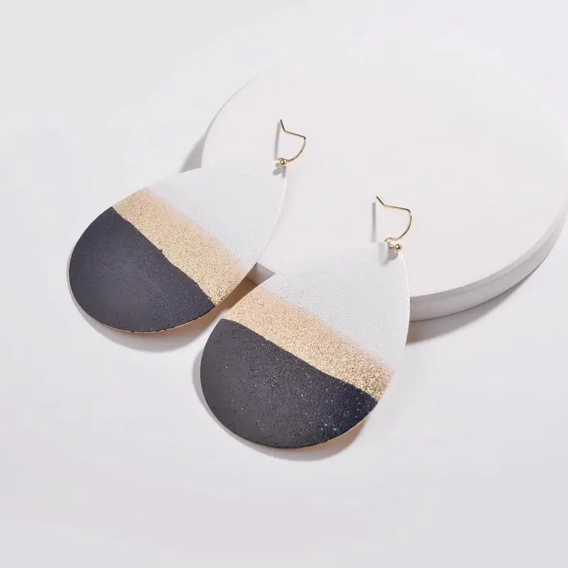 

Bohemian Large Colored Teardrop Earrings for Women Fashion 2018 Statement Earrings