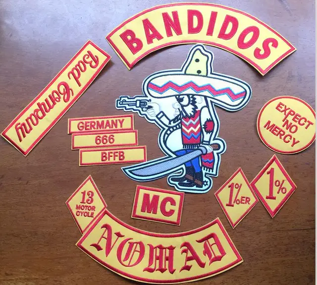 MC Embroidered Patches Jacket Iron On Patches Set Button GERMANY TEXAS