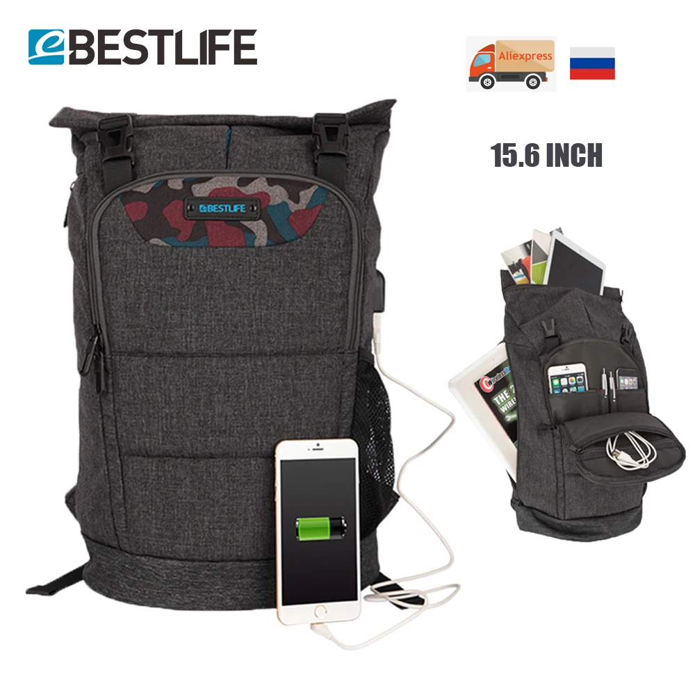 BESTLIFE рюкзак для ноутбука с защитой от кражи, Мужской Внешний USB зарядка, Bolsa Mochila, рюкзак для ноутбука, Школьный Рюкзак Для Путешествий, рюкзаки для подростка