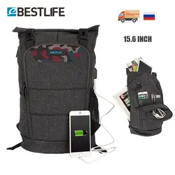 BESTLIFE Противоугонный Рюкзак Для Ноутбука Мужской Внешний USB зарядка Bolsa Mochila ноутбук рюкзак школьные дорожные рюкзаки для подростка