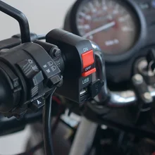 Универсальный 12VDC USB Автомобильное зарядное устройство кнопочный переключатель мотоцикла рулевая фара переключающая головка Управление лампой переключатель авто аксессуары