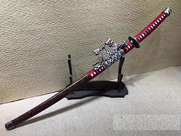 Kualitas Tinggi Handmade Japanese Samurai Sword Katana Diasah T10 Ternyata Tanah Untuk Membakar Pisau Kayu Sheath Hl Soil Aliexpress