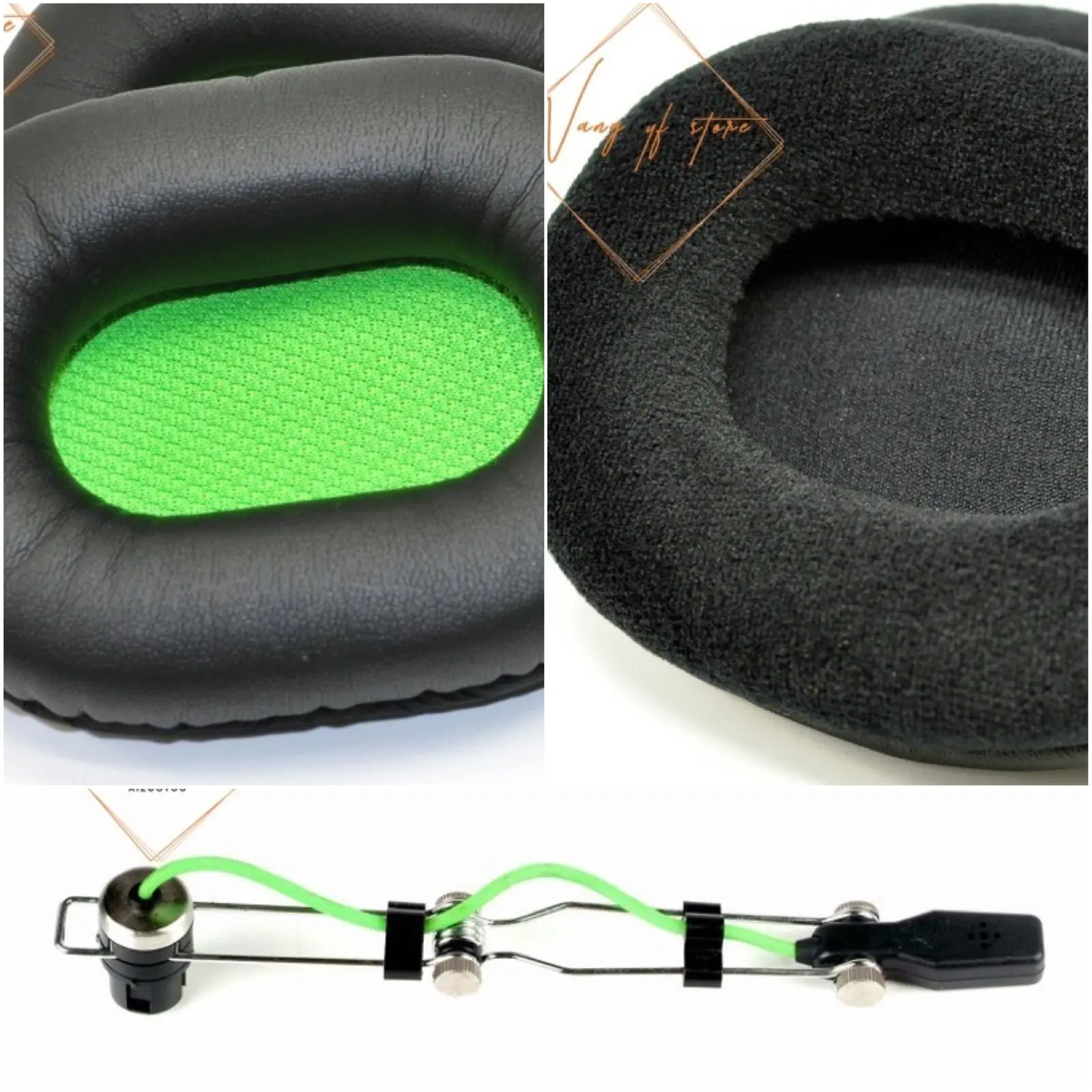 

Foam Cushion Ear Pads Microphone For Razer Black Shark BlackSHARK Stereo Gaming Headphone EarPads Leather and Velour Version