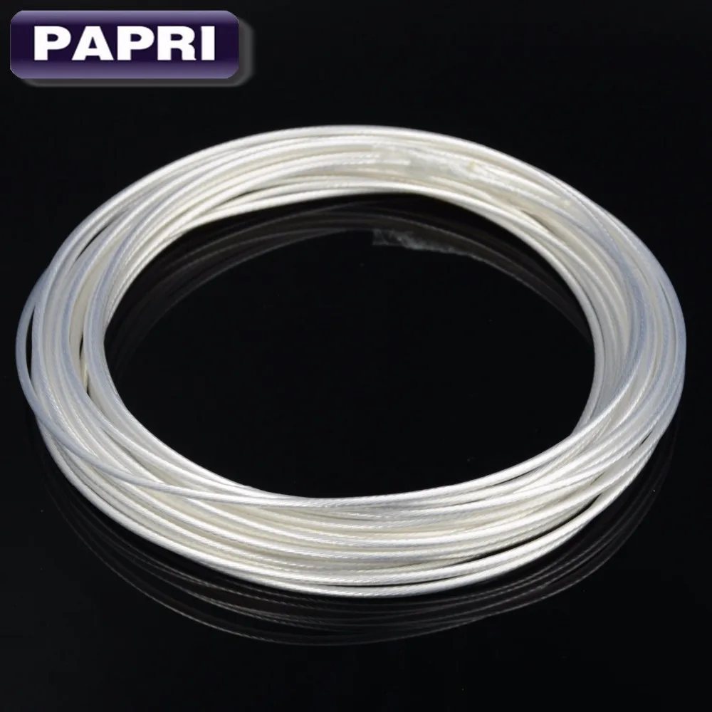 

PAPRI Audio Cable DIY 2.0mm2 1 Teflon High Purity OCC Copper Silver Wire For Amplifier 9strands*0.37mm