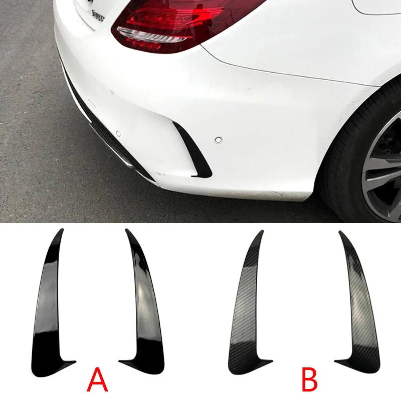 

2 PCS Carbon Fiber Rear Bumper Spoiler Air Vent Cover Trim for Mercedes Benz C Class W205 C200 C63 AMG Sedan 4 Door 2014-