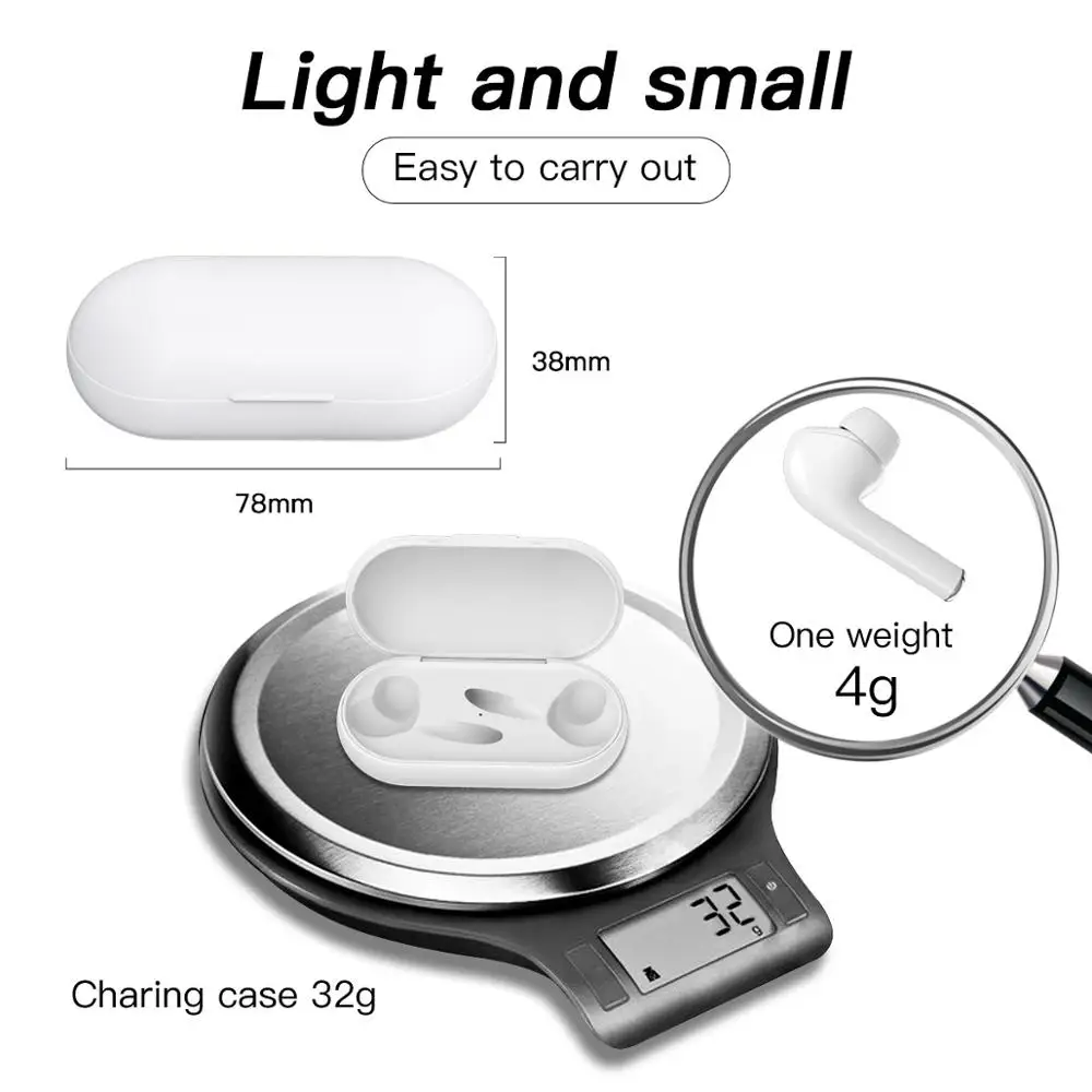Ankndo Tws Bluetooth Earphones Mini Wireless Earbuds HIFI Sound Sport Earphones Stereo 5.0 Headset For Smartphone Devices