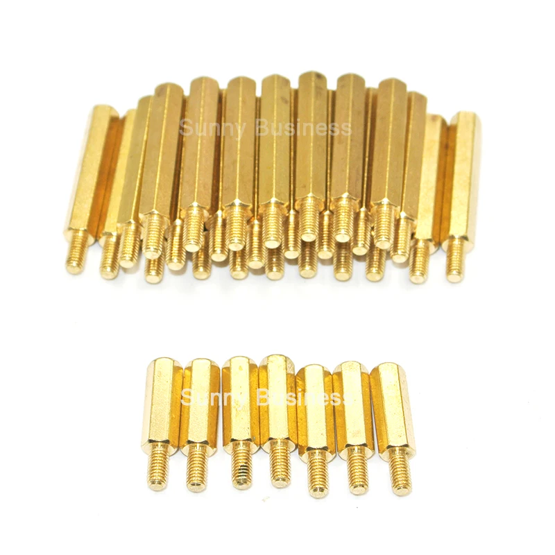 

1000Pcs M3*11+6mm Hex Nut Spacing Screw Brass Threaded Pillar Standoff Spacer
