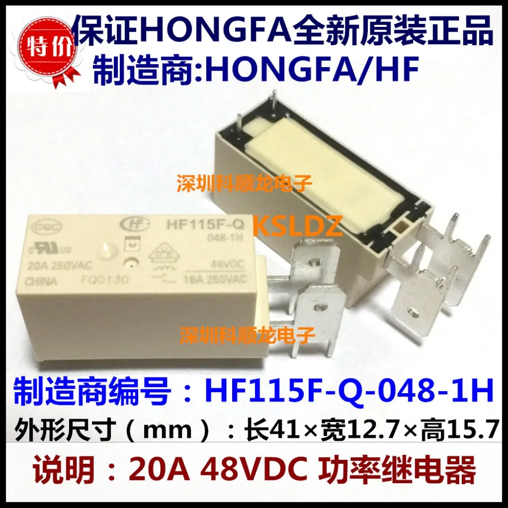 

Free shipping lot (10pieces/lot) 100%Original New HF HF115F-Q 048-1H JQX-115F-Q-048-1H HF115F-Q-048-1H 20A 48VDC Power Relay