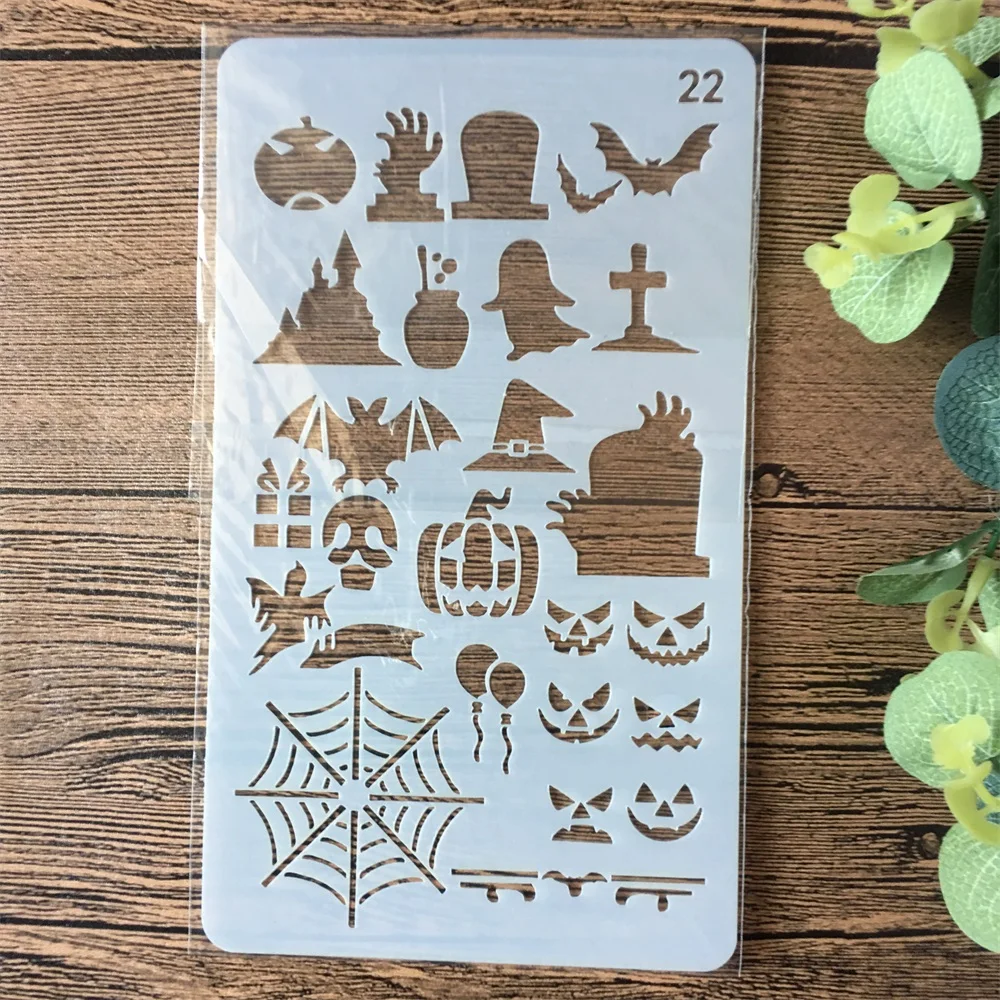 

18cm Halloween Children DIY Layering Stencils Painting Scrapbook Coloring Embossing Album Decorative Paper Card Template