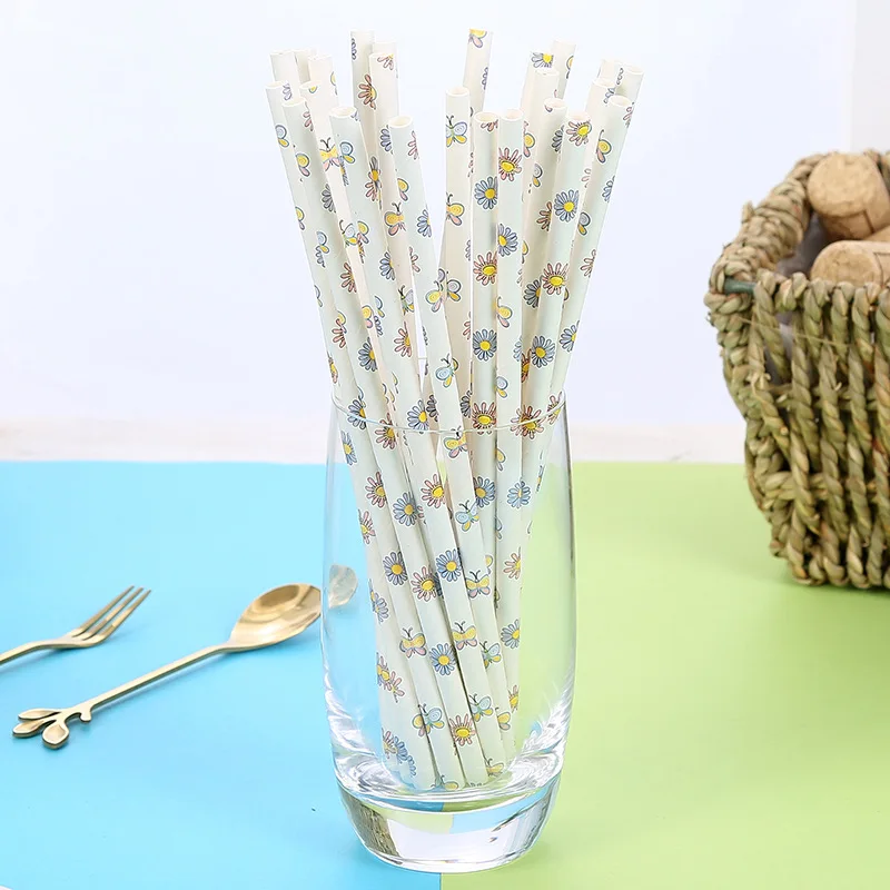 

25 Pcs Paper Drinking Straws Paper Napkins Party Paper Straws Happy Birthday Party Decoration Birthday Party Decorations Kids