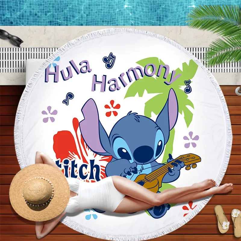 Lilio and Stitch серия пляжное полотенце из микрофибры Гавайское полотенце для купания коврик для пикника Коврик для йоги с кисточкой для взрослых и детей