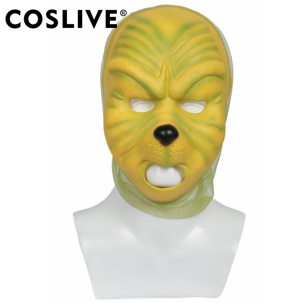 Coslive How the Grinch Stole Christmas Movie The Grinch Cosplay Mask Costume Helmet Prop for Christmas