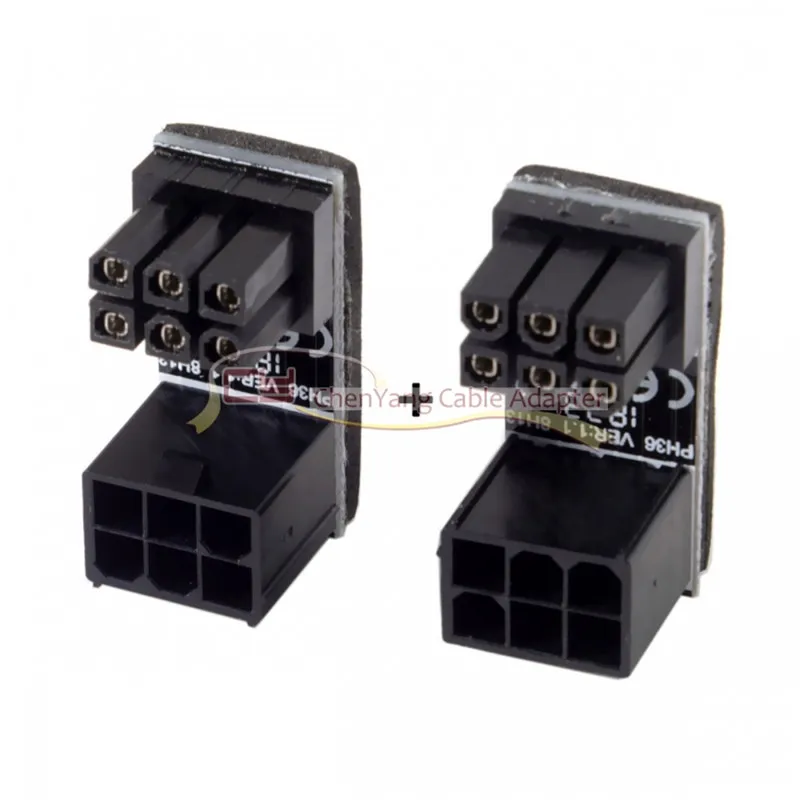 

ATX 6Pin Female to 6pin Male 180 Degree AngledPower card for Desktops Graphics Card adapter