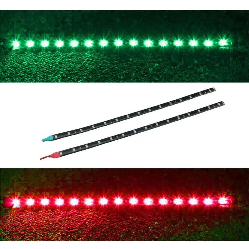 

Auto led light 2x Boat Navigation LED Lighting RED & GREEN Waterproof Marine LED Strips car light bulbs d18