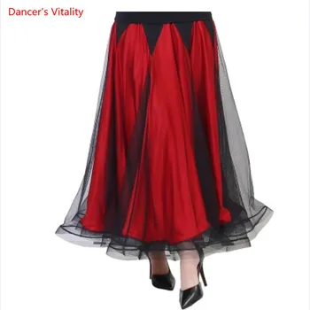 

New Ballroom Dance Skirts Women Lady Waltz Tango Long Skirt Flamenco Dancing Costumes Practice Wear Modern Dance Clothing