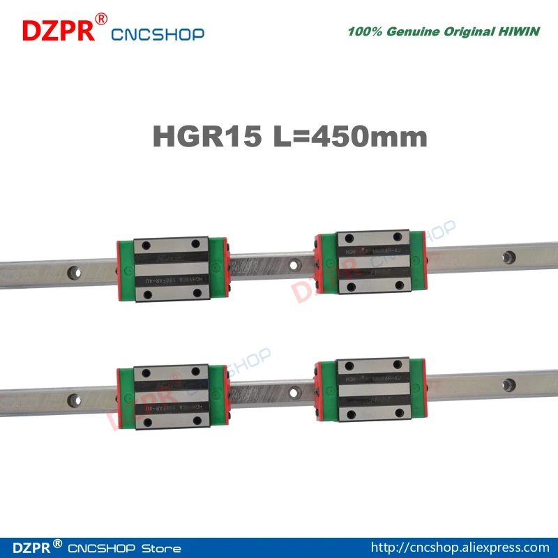 2 шт. HGR15 450 мм 4 HGH15CA каретка 100% оригинальные линейные направляющие HIWIN |