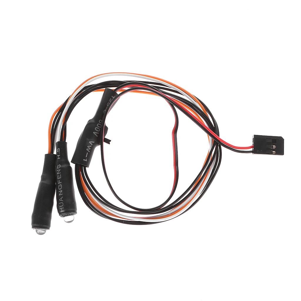 

2018 New 5mm Angel & Demon Eyes 2Leds LED Headlight Back Light For 1/10 RC Car Red+White Green+White Orange+White