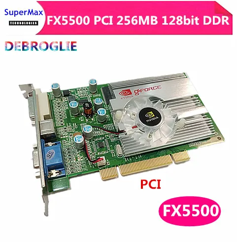 

Brand new nVIDIA GeForce FX5500 256M 128bit DDR VGA/DVI PCI Video Card