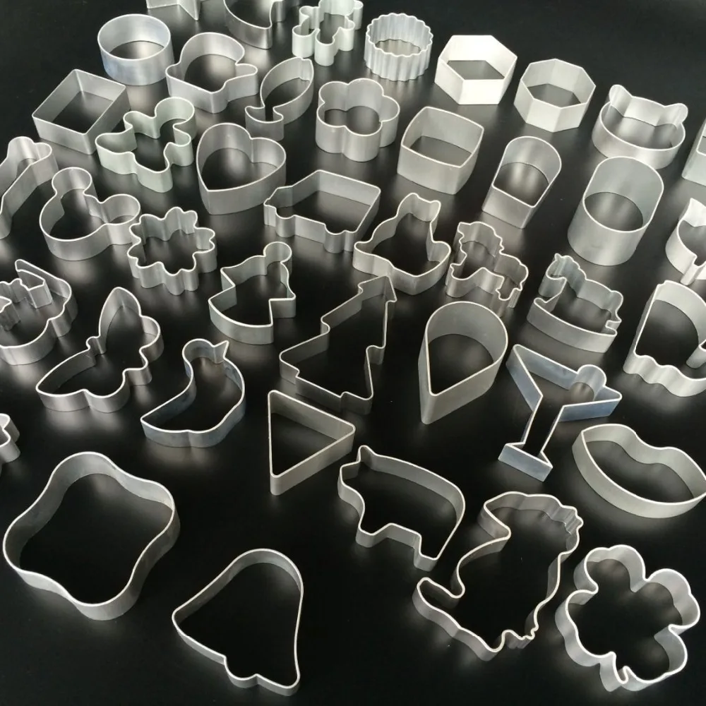 

Drop shipping Cute cartoon apple Shape Cookie Frame Cake Aluminum Alloy Mold DIY Cooking Metal Cutter 49 designs