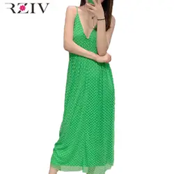 RZIV 2019 летнее женское платье Стильный ремень V шеи праздничное платье женский сплошной цвет шифон Тюль жгут платье Vestidos