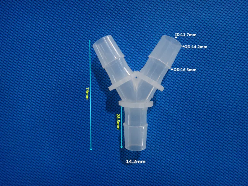 y-shape 14.2mm barb fitting Plastic hose coupling T-junction straight tee food grade equal joint plastic tube | Обустройство дома