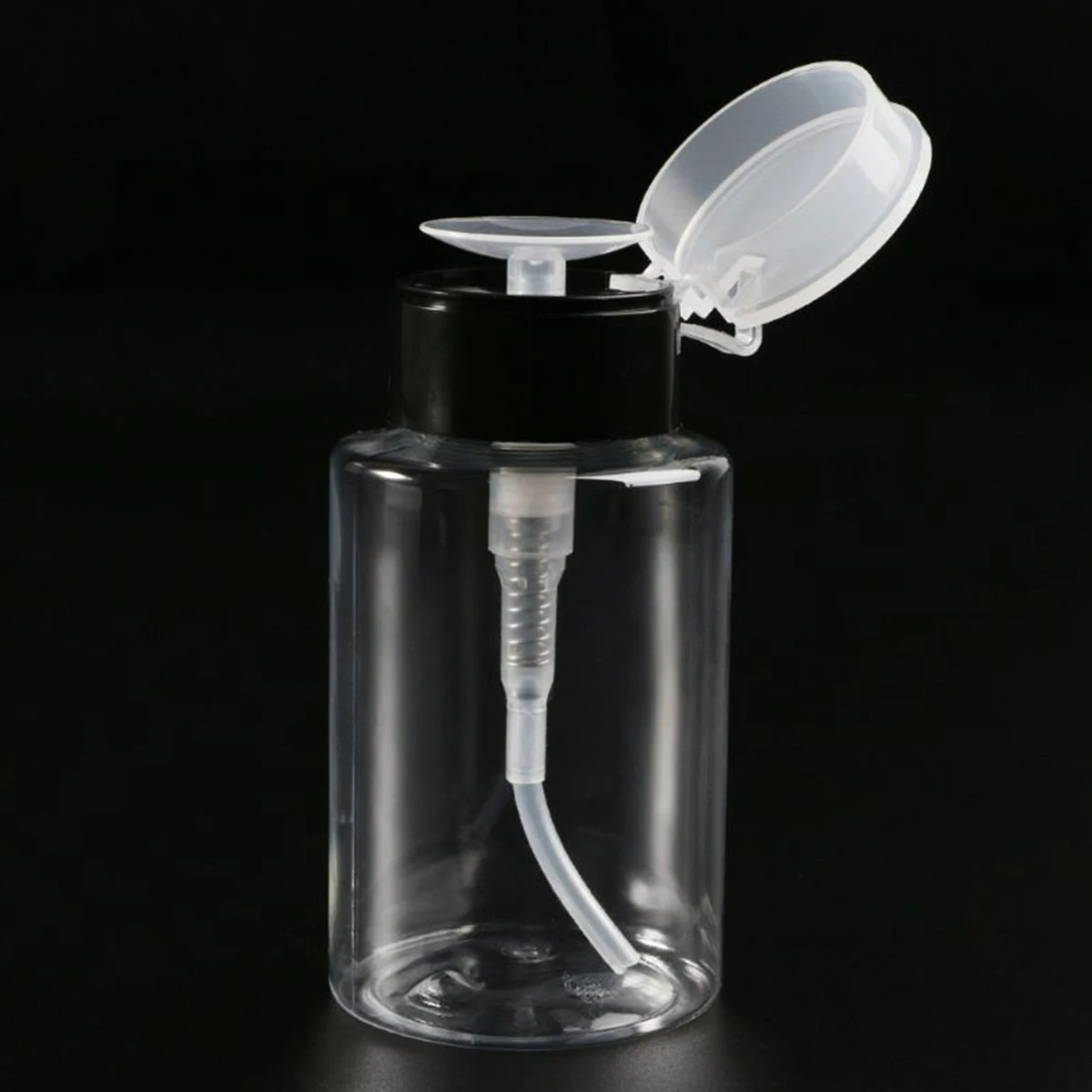 Контейнер для макияжа PP пресс-бутылка набор для путешествий 160 мл макияж дизайн ногтей лак для снятия насоса диспенсер пустая бутылка держатель для жидкости - Цвет: Black