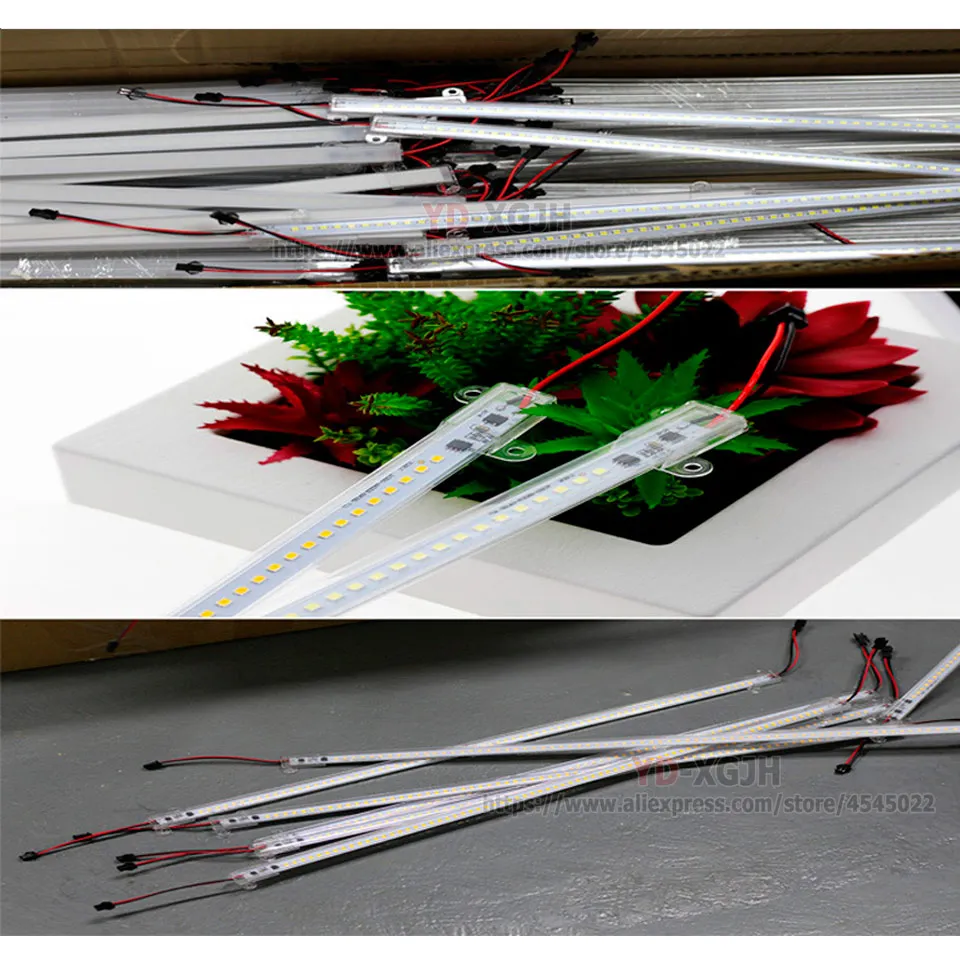 Кухонный Светильник с горячим контактом, 220 В, 2835 Светодиодный, Жесткая светодиодная лента, барный светильник+ U Auminium+ чехол, светодиодный, жесткая полоска для помещений