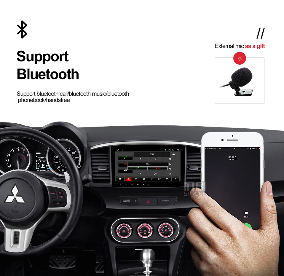 Perfect Android 9.0 Car DVD for Mitsubishi Lancer 2005-2016 with 10.1 inch 2 DIN 3G/4G GPS radio video player eight core car navigation 9