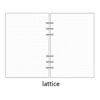 Прозрачный переплетный вкладыш свободный Ремешок внутренний вкладыш A6 A7 записная книжка bullet journal a5 планировщик офисные принадлежности - Цвет: lattice