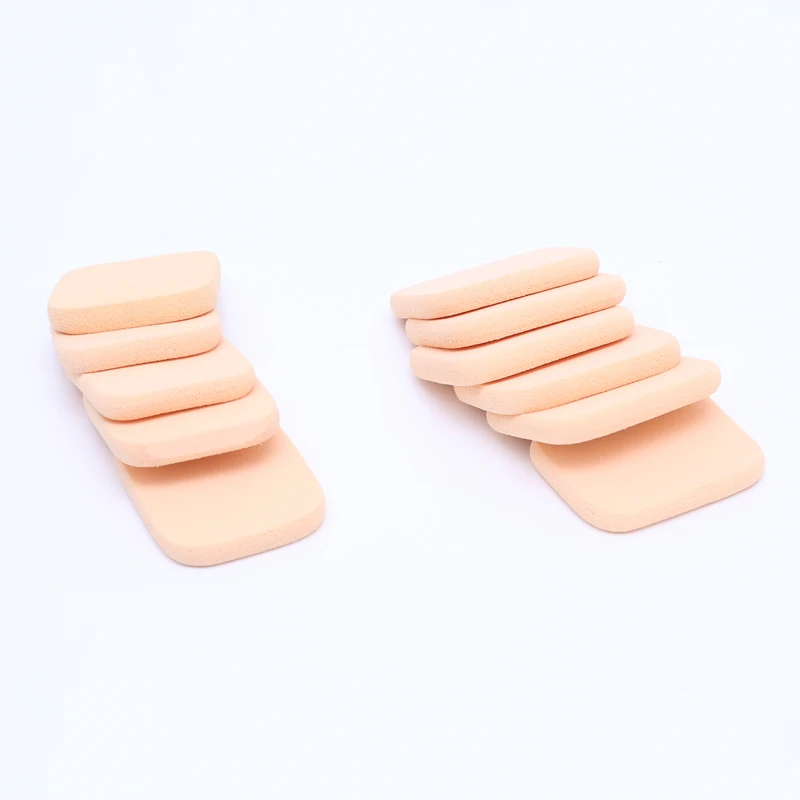 10Pcs/Set 5*4cm Women Girls Face Beauty Tool Small Mini Flat Makeup Powder Puff Blending Make Up Cosmetic Foundation Sponge