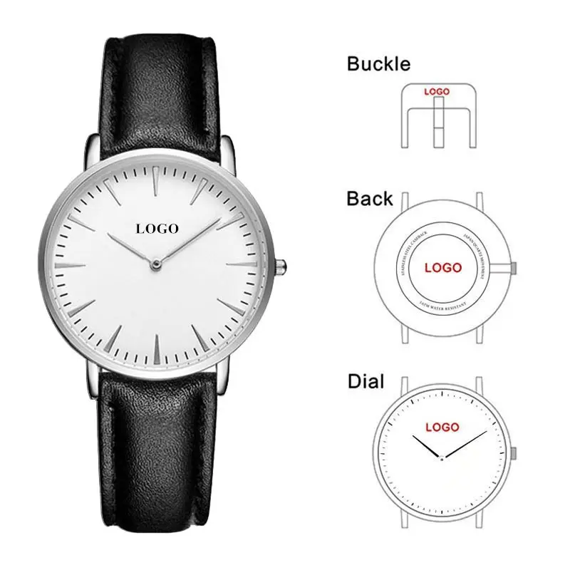 

CL034 Couple Brand Your Own Wrist Watch Classic Men and Women Japan Movt Quartz Wristwatch Logo Customized For Gift OEM