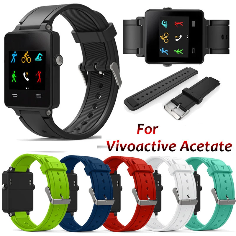 Сменный силиконовый ремешок 24 мм для Garmin Vivoactive Acetate Smart Sports Frontier Classic сменный часов