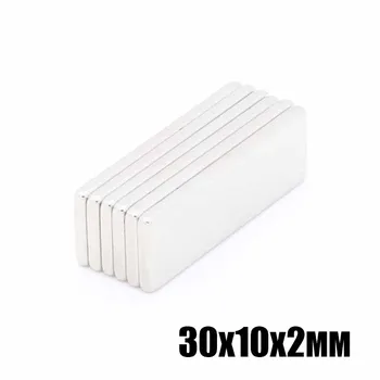 

20pcs 30mmx10mmx2mm Super Strong Block Neodymium Rare Earth Magnet 30*10*2 mm Nickel 30x10x2 mm NEW Art Craft Connection