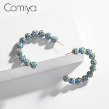 Comiya, Модные женские ювелирные аксессуары, акриловая мозаика, очаровательные корейские серьги-гвоздики для девушек, богемные,, серьга Brincos