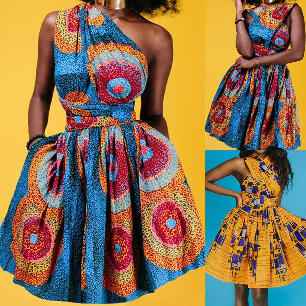 

Plus Size African Dresses For Women Africa Clothing Asymmetrical Dress Middle East Dashiki Dresses Bazin Riche Traditional#J30