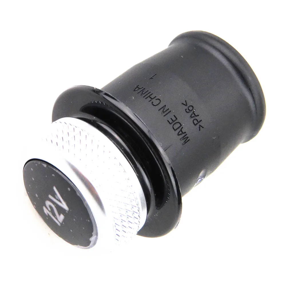 HONGGE 12V Styling Chrome Cigarette Lighter Dust Cover Plug Socket