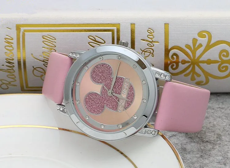 KVIEN Women Quartz Watch Fashion Bling Casual Ladies Watch Female Quartz Watch Crystal Diamond Mickey For Women Clock KVIEN Women Quartz Watch Fashion Bling Casual Ladies Watch Female Quartz Watch Crystal Diamond Mickey For Women Clock
