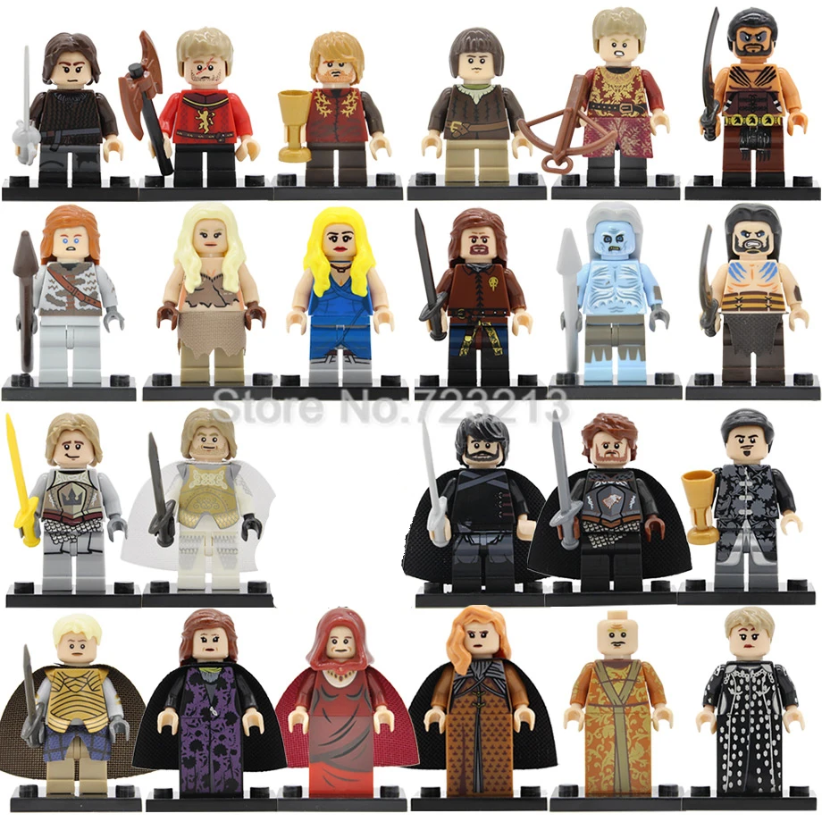 23pcs Game of Thrones Jon Snow Dany Figure Tyrion Cersei Jaime Lannister Arya Sansa Robb Eddard Stark Building Block Set Toys block-set : image 23pcs Game of Thrones Jon Snow Dany Figure Tyrion Cersei Jaime Lannister Arya Sansa Robb Eddard Stark Building Block Set Toys block-set