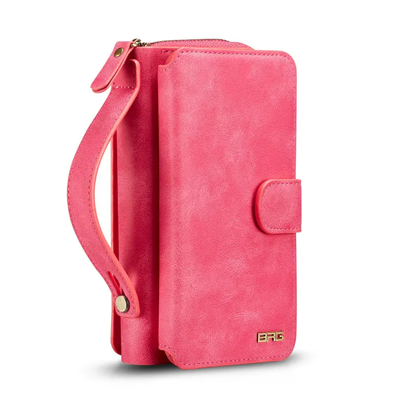 

For Samsung Galaxy S9 Plus Case 2 in 1 Multi-Function Leather Zipper Wallet Case For Samsung Galaxy S9 S9+ S8 Plus Flip Cover S8